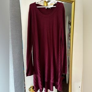 Maroon sweater dress